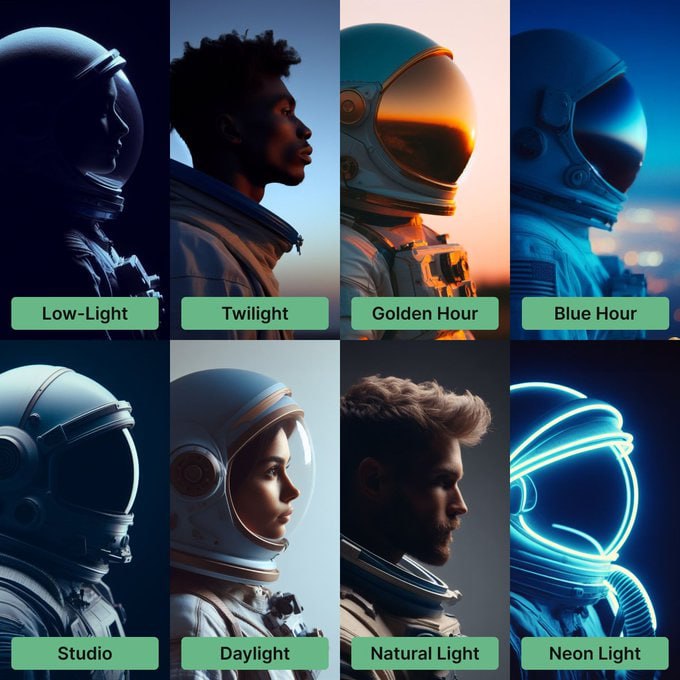 Как управлять светом для фото в генераторах изображений