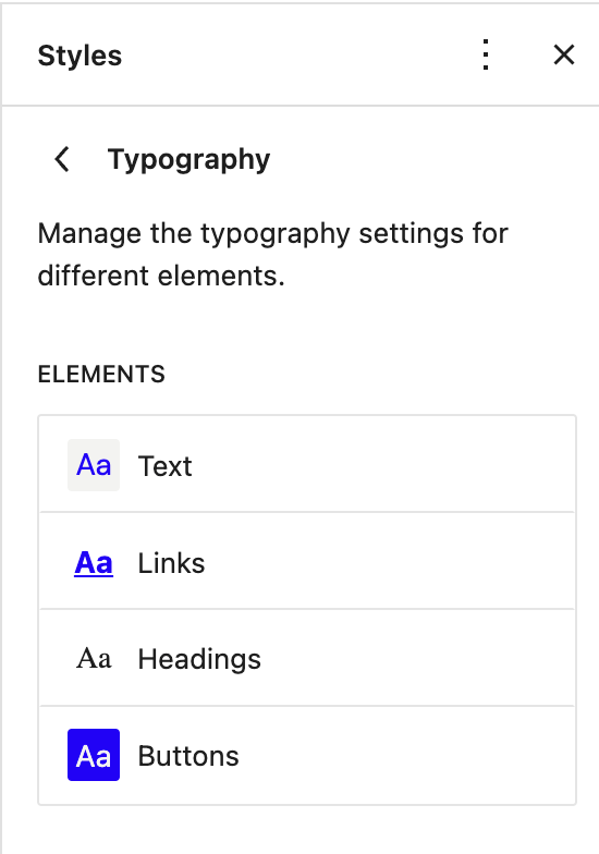 Настройки типографики